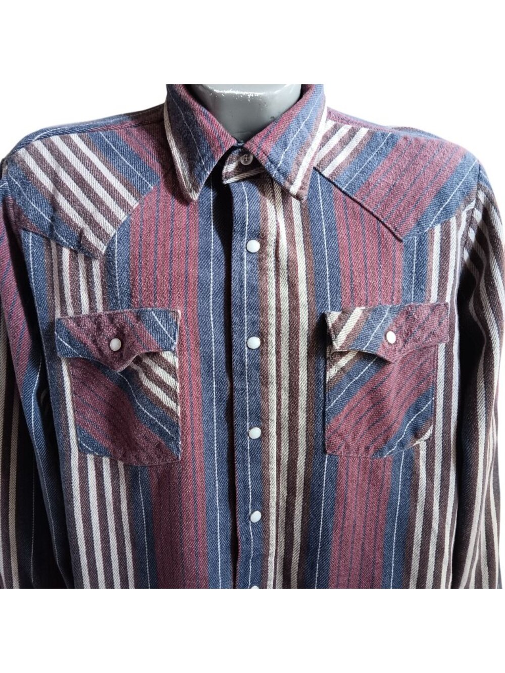Vintage XL Flannel Western Shirt SKater 90's Saddle King Key Cowboy Skater